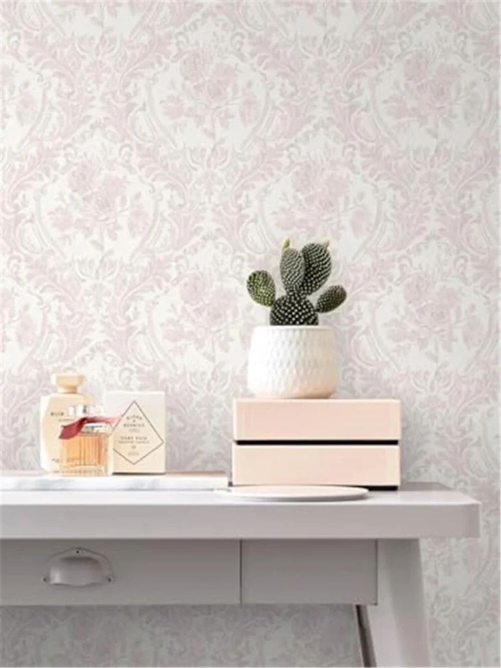 Peel and Stick Wallpaper Vintage Floral Contact Paper Boho Watercolor Pink